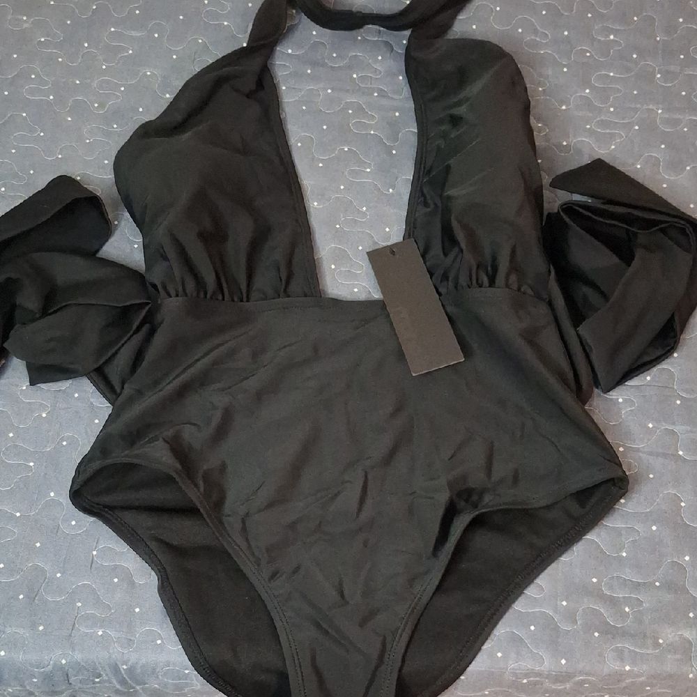 Mono B Black Swimsuit size large NWT